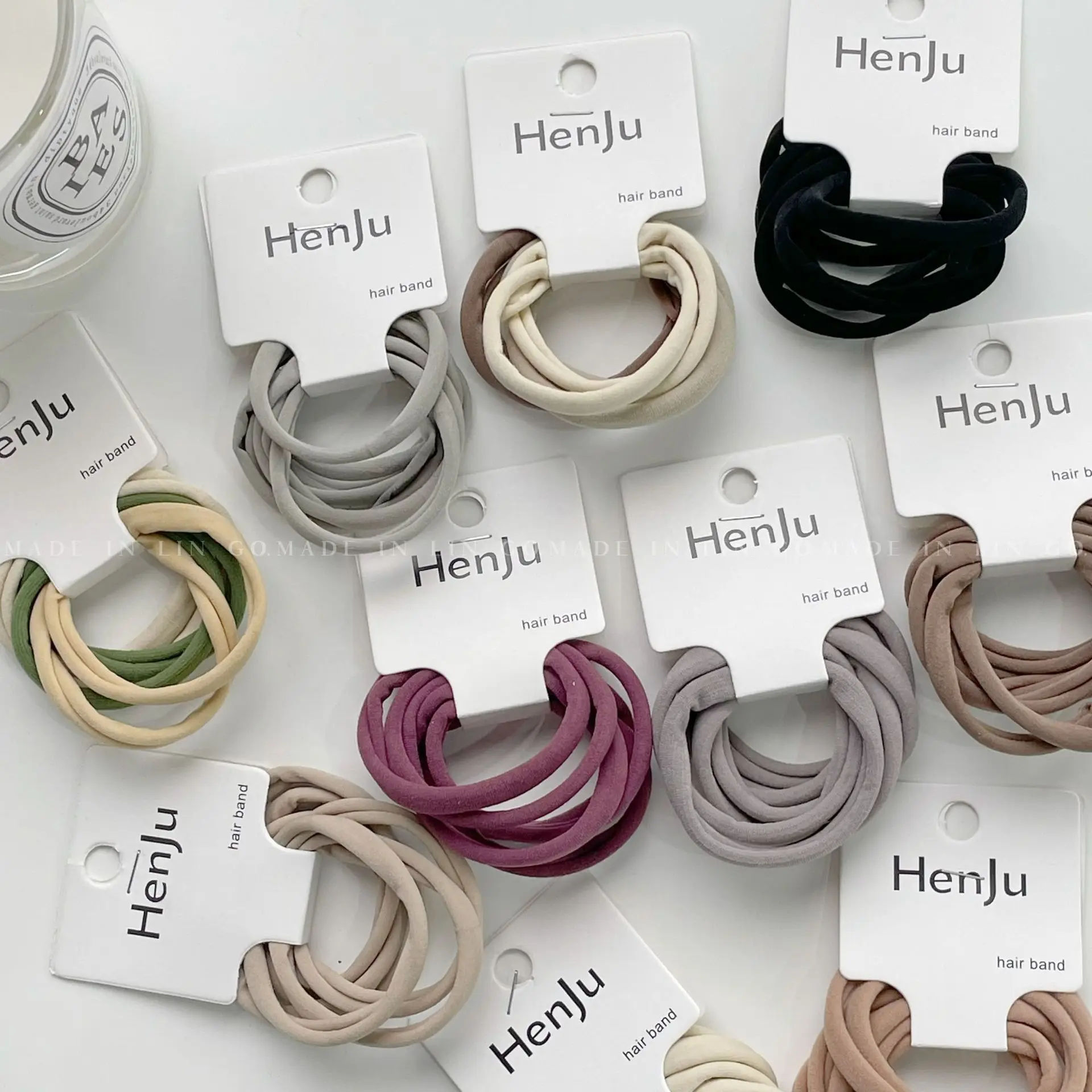 Geometric Hair Ties Korean Dongdaemun Style Minimalist Elastic Ponytail Holders for Women High Pony Ins Viral