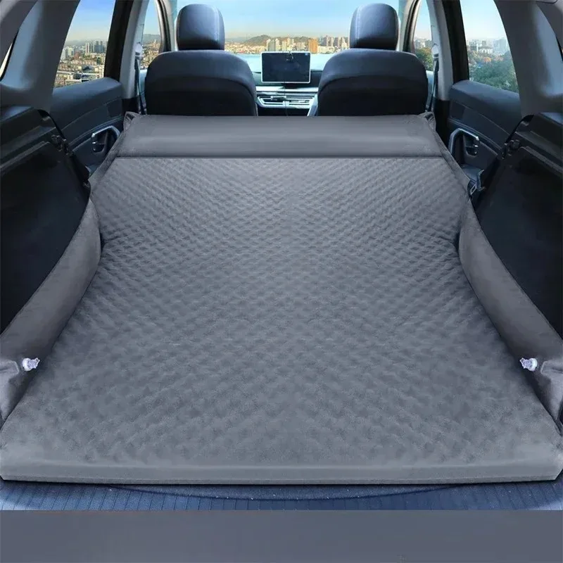 New For SUV Trunk Travel Air Cushion Inflatable Air Mattress Outdoor Camping Inflatable Special Suede Fabric Car Travel Bed