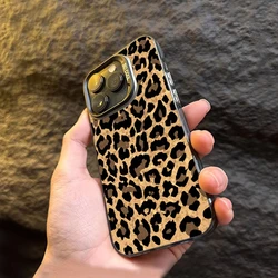 Brown Leopard Anti-drop Armour Phone Case for OPPO Reno 6 6Pro 7 7Pro 7Z 8T 10 11 11F 12 12F Pro Plus 5G Shockproof Back Cover