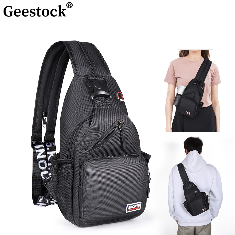Geestock pequenos sacos crossbody para mulheres estilingue saco de peito feminino mini viagem esporte pacote ombro sacos do mensageiro com furo fone