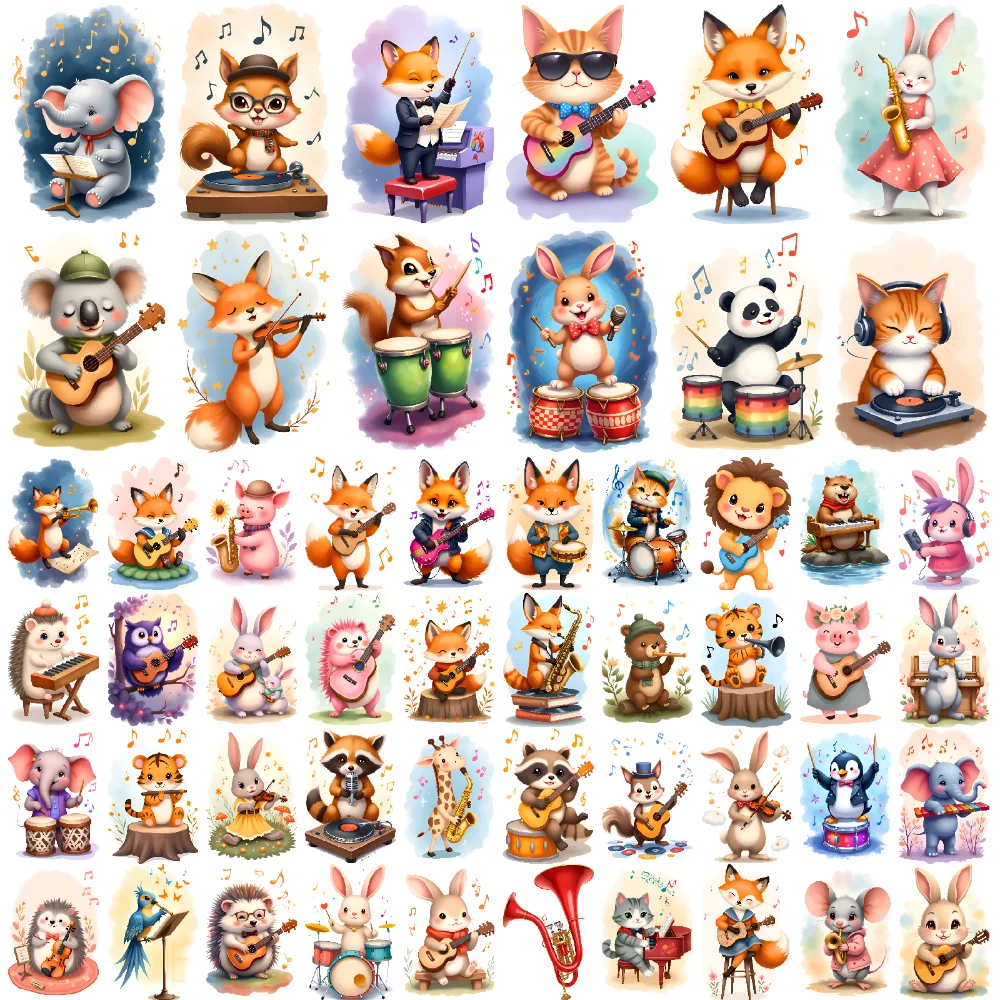 

63 шт., временные татуировки, музыкальные наклейки, временные татуировки, наклейки с животными для женщин, щек