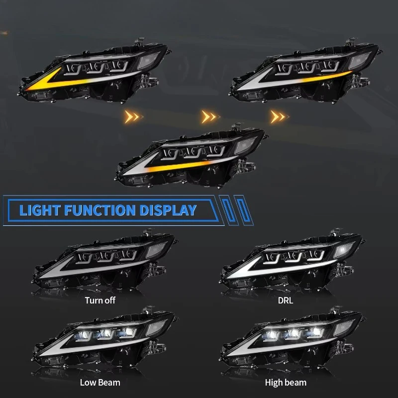 Archaic Headlights Assembly for Camry 2018-2022 Car Head Lamp with Startup Animation Car Front Lights - US Version