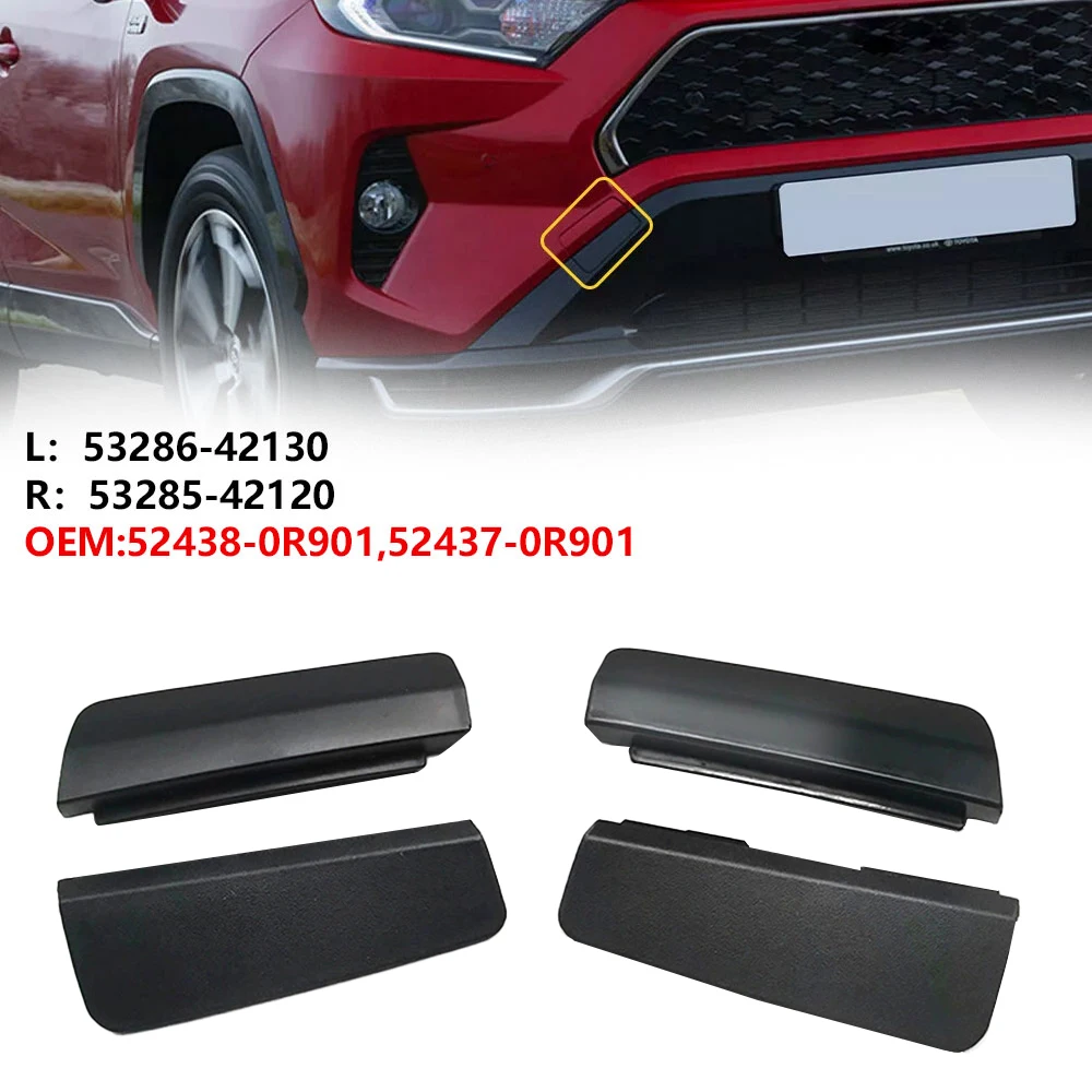 

4pcs Car Front Bumper Towing Hook Eye Cap Lid Trailer Hauling Cover For Toyota RAV4 LE 2019 2020 2021 2022 2023 Car Accessories