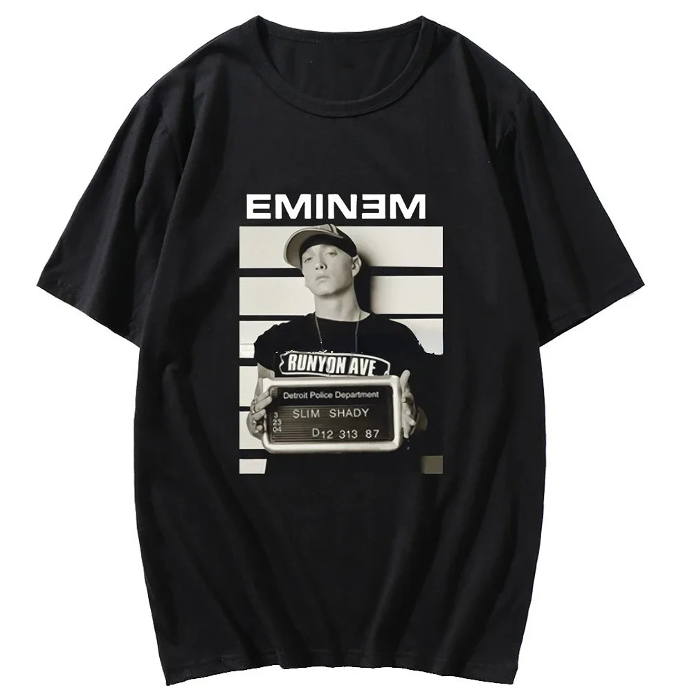 Fashion  Men Harajuku Hip HopTops Male Casual Loose Eminem Graphic TshirtsTops Retro T Shirt Ropa Hombre Camisetas