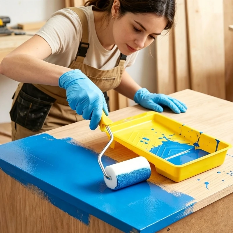 21Pieces Paint Brush And Roller Set For Cabinet Furniture Painting With Sponge Applicators Foam Rollers And Mixing Cups high