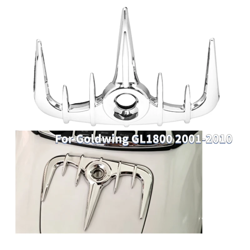 For Honda Goldwing GL1800 2001-2010 Motorcycle Claw Tank Gas Tank Door Trim Chrome ABS Gas Tank Lid Decorative Bezel  2008 2009