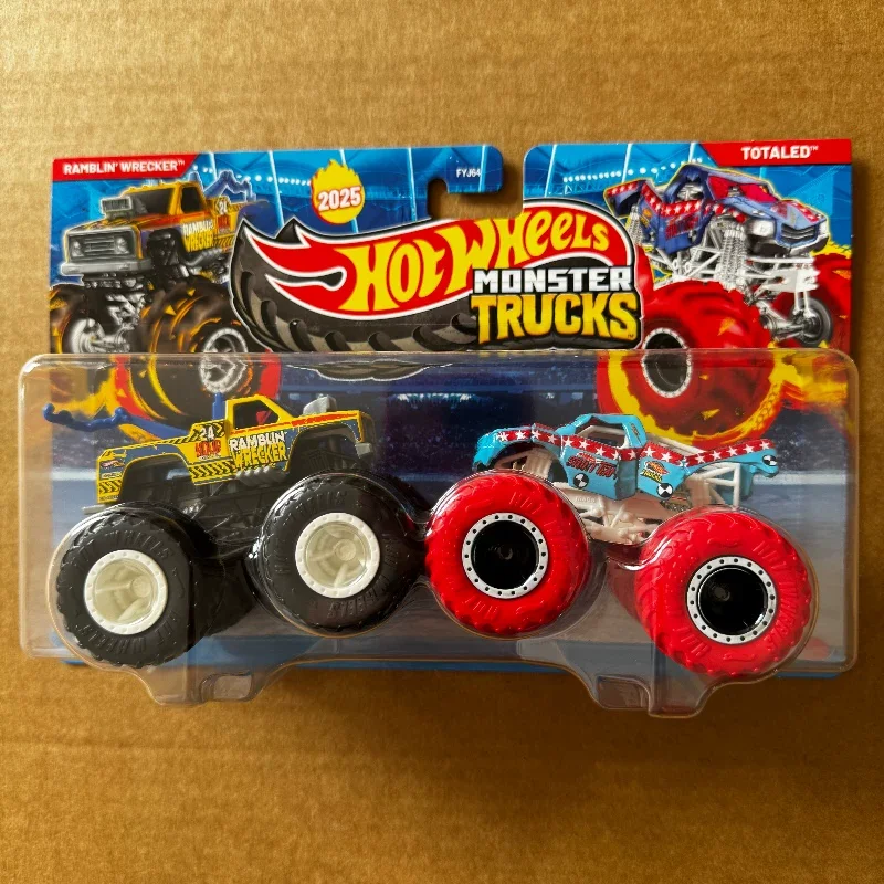 In Stock Hot Wheels HWN86 Monster Trucks Big Rigs Serise Alloy Diecast Model Large Tires Off Road Vehicle Collectible Toys Cars image 3