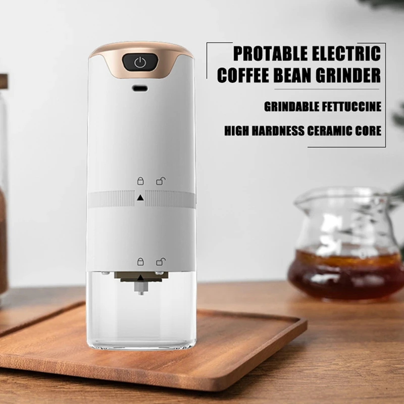 Coffee Grinder Electric Espresso Coffee Bean Grinder Stainless Steel Automatic Portable Rechargeable Coffee Mill