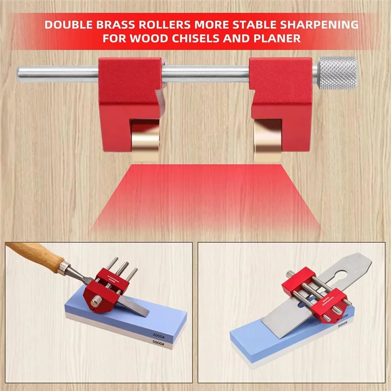 

ABUI-Chisel Sharpening Kit Honing Guide System For Woodworking Tools- Includes Chisels And Planes In 5/32" To 3" Sizes Holder