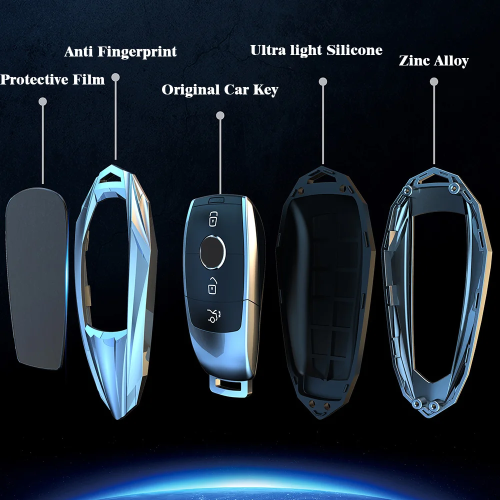 Fashion Car Remote Key Case Cover Shell For Mercedes Benz A C E S G Class GLC CLE CLA GLB GLS W177 W205 W213 W222 X167 AMG