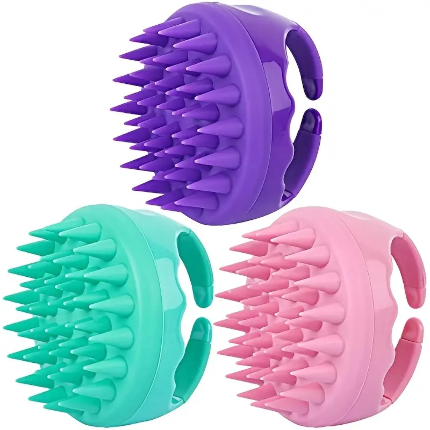 

Hair Scalp Massager Brush Silicone Shampoo Scrubber - Dandruff Removal & Cleansing