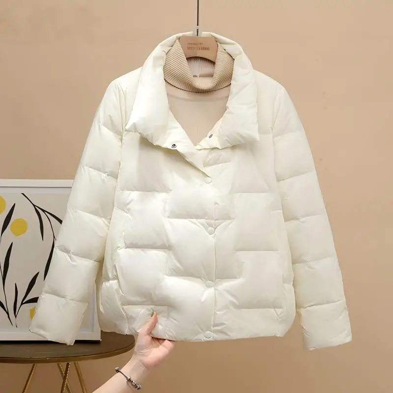 ضوء الريشة 2025 منتفخ مقصوص. يقدم هذه السترة خفيفة الوزن للغاية وكبيرة الحجم بأسلوب سهل وراحة كبيرة الحجم. #1