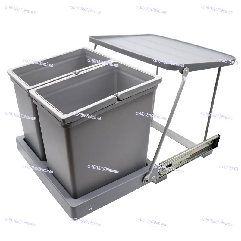 New Cabinet Sink with Embedded Trash Can Door Design - Concealed Trash Solution for Kitchen Storage