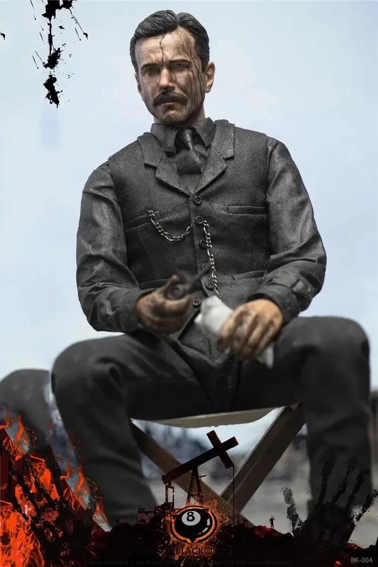 BLACK 8 STUDIO BK-004 1/6 Soldier Oil Businessman Dai Lewis 12\'\' Action Figure Model Toy In Stock For Fans Collection