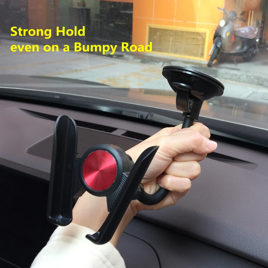 Car Windshield Phone Holder For Mobile Phone Gravity Stand Holder For iPhone 11 12 13 Samsung Huawei Xiaomi Auto Lock Holder