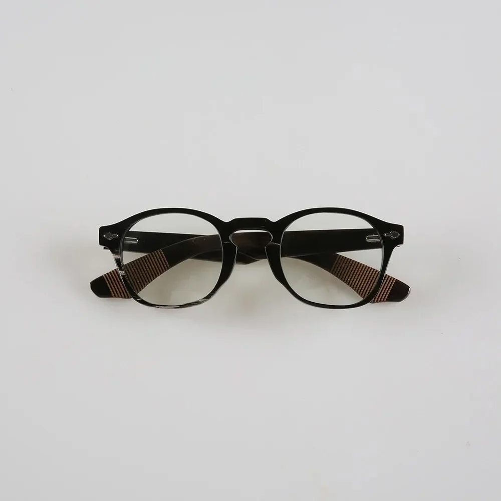 Man Women's Glasses Frames Square Rivets Retro Handmade Natural Horn Reading Eyeglass Frames Unique Classic Luxury Eyeglasses