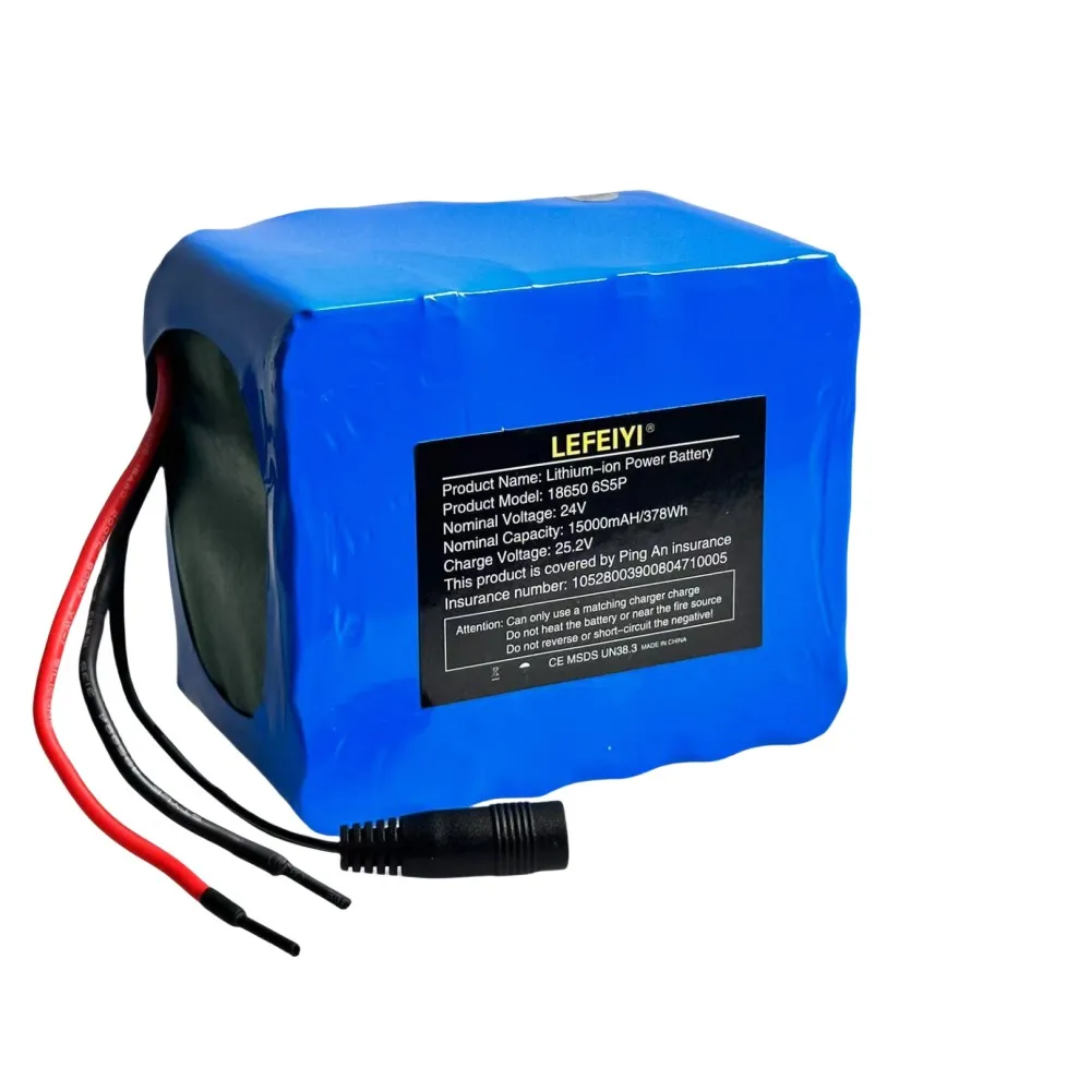 Battery 24V 6S 5P 15ah high power electric moped electric/motorcycle battery, 500W high power battery, BMS 25.2V