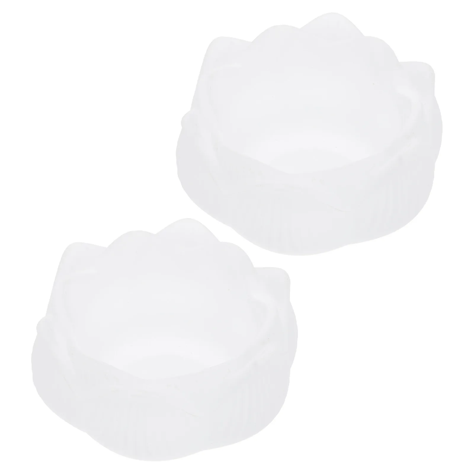 2Pcs Lotus Glass Candleholder High Durability Smooth Surface Elegant Decorative Candleholder for Festival Tabletop Adornment