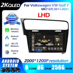 Autoradio Android 14 Per Volkswagen VW Golf 7 MK7 GTI 2011-2021 LHD Multimedia HIFI Unità di Testa 4G WiFi GPS LTE Auto DSP 5GWifi