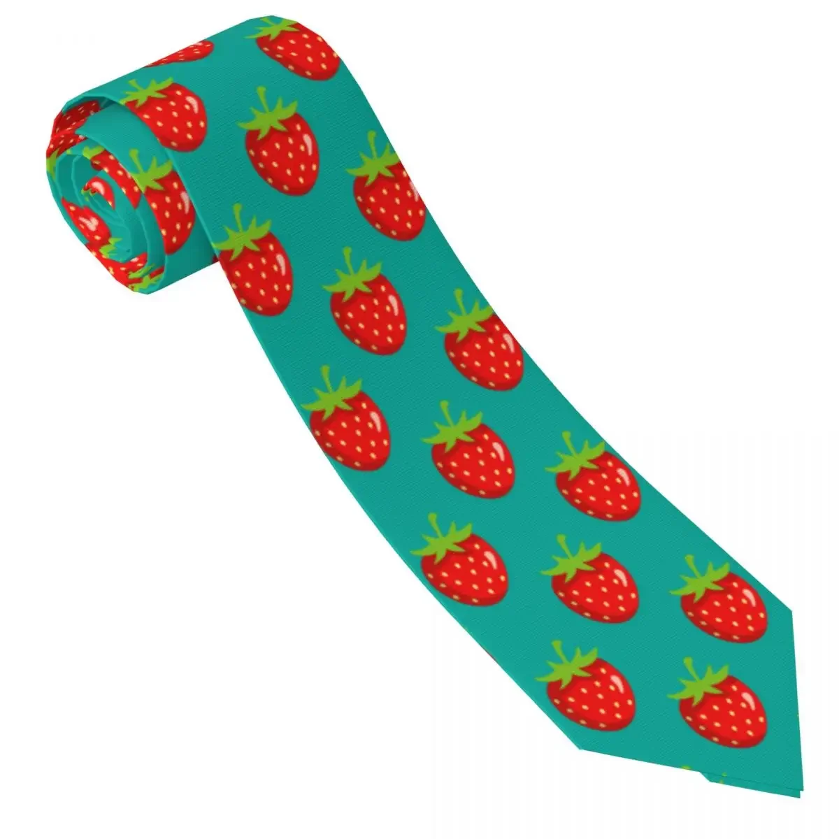 Casual Arrowhead Skinny Strawberry Necktie Slim Tie For Party Formal 