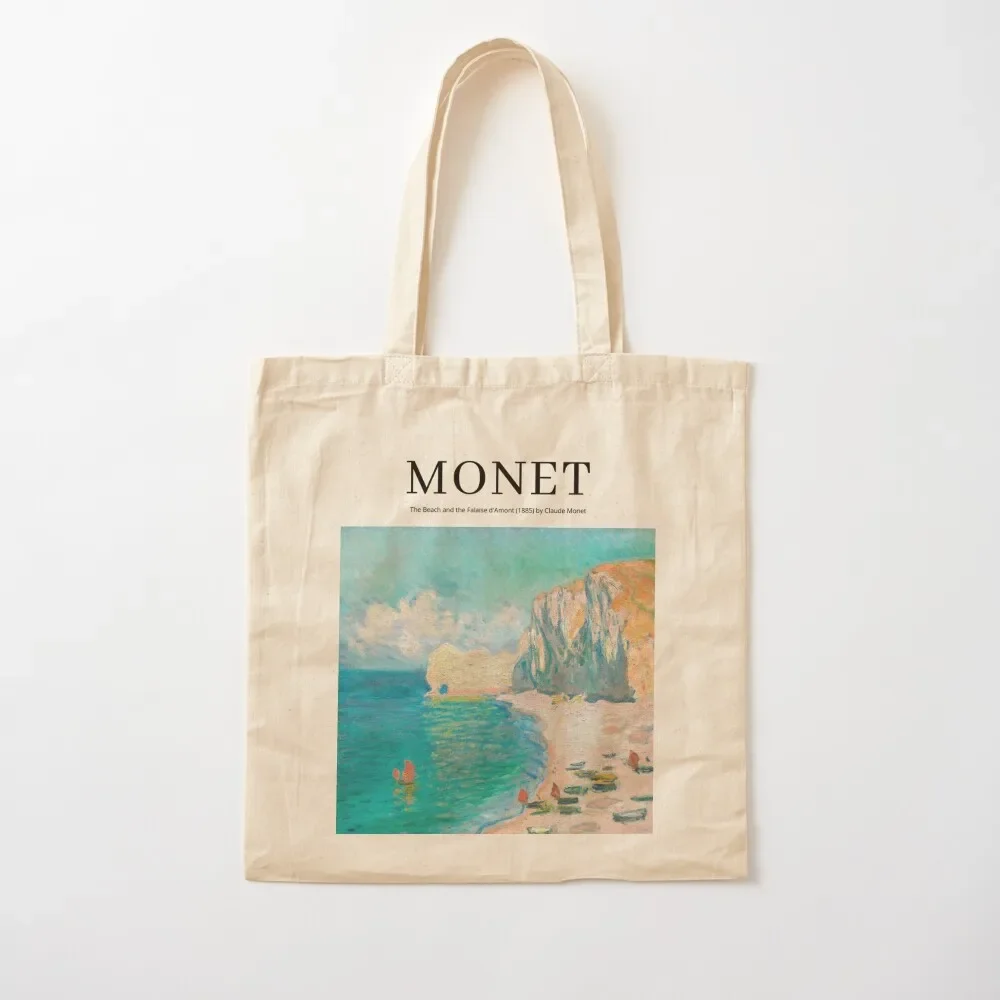 

MONET The Beach and the Falaise d'Amont (1885) by Claude Monet Tote Bag Women's handbag personalized tote Tote Bag