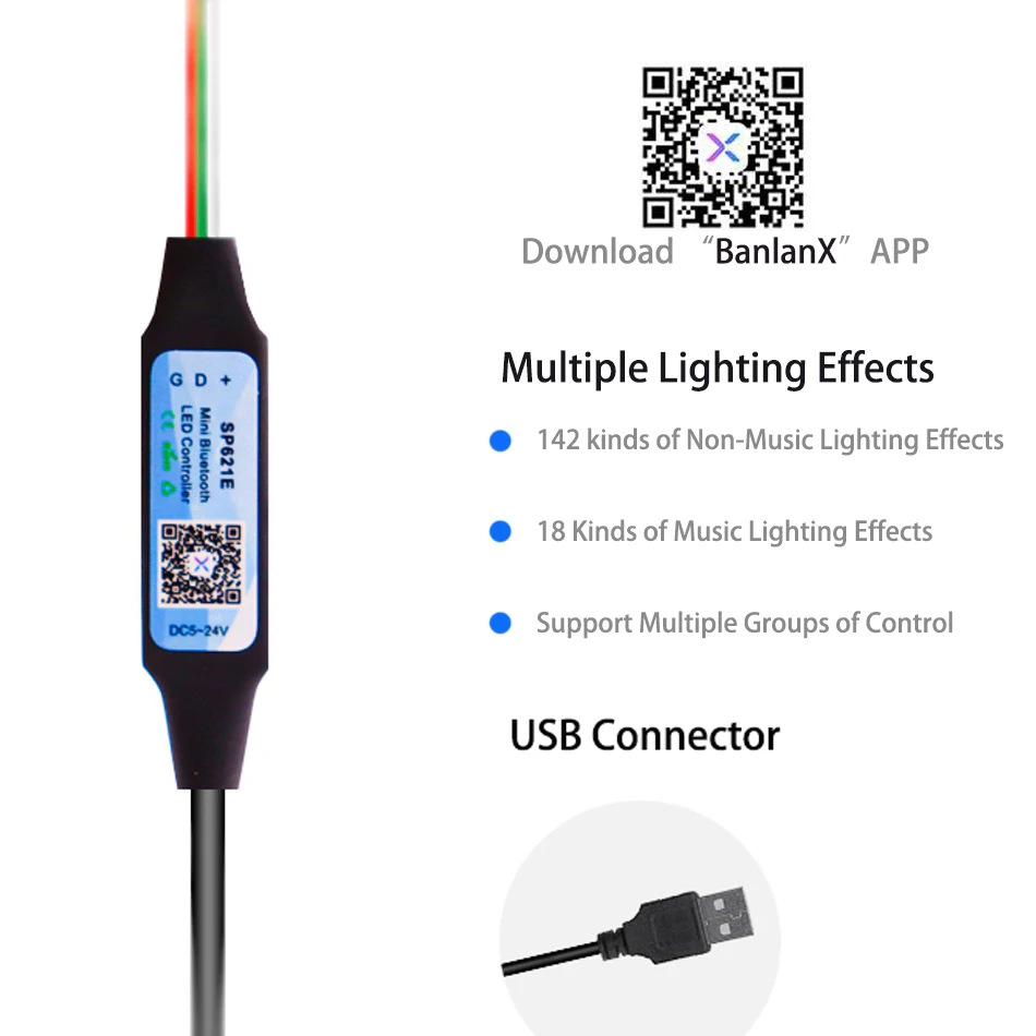 WS2812B 5050 5V RGB Led Pixel Ring Individul AddressabIe Ring WS2812 IC BuiIt-in Led ModuIe With USB Wire And SP621E Controller