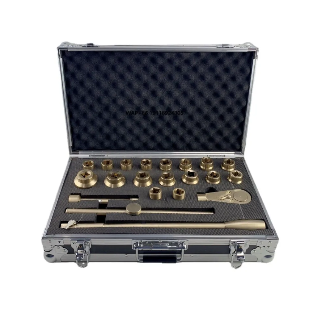 Aluminum Bronze Non-sparking Combination Tools Explosion-proof 3/4 Dr Socket Set 21pcs Model 1152 for Paint Fertilizer