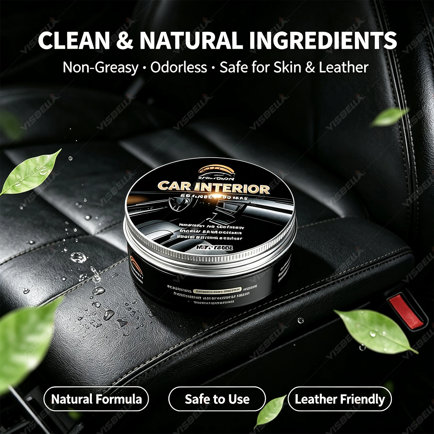 Car Interior Renovation Leather Nourishing Paste Cream Interior Coating Agent Car Cleaning & Maintenance Agent Care Detailing view 4