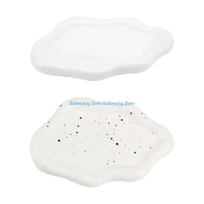 

573B Pack of 2 Innovative Cloud Formed Trays Jewelry Stand Aesthetic Props Ceramic Texture for Any Setting in Multiple Shades