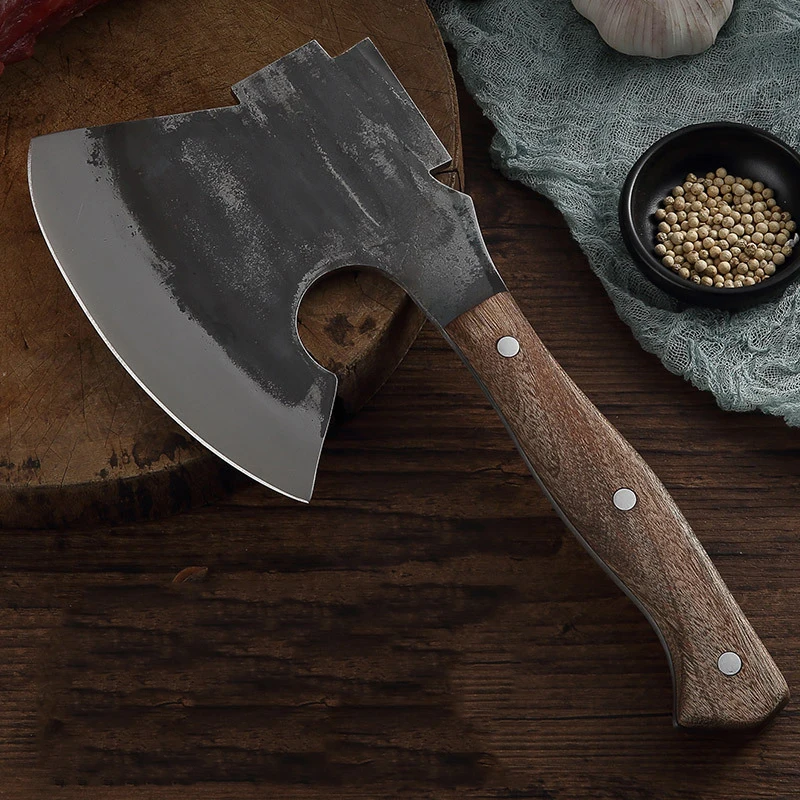 

Ковка из высокоуглеродистой стали от производителя, ковка, утолщение, топор для резки костей, сверхмощная коммерческая мясная резка костей.