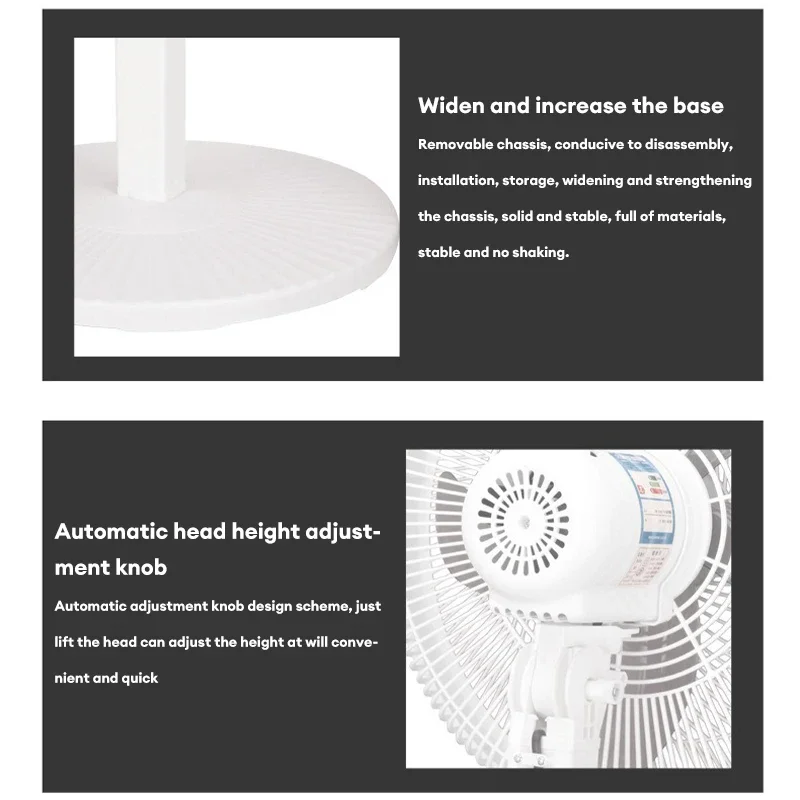 Ventilador de pie con Pedestal inteligente de 16 pulgadas para cocina, hogar y oficina, tiempo de vibración, ventilador de suelo con Control remoto para exteriores, para sala de estar y dormitorio