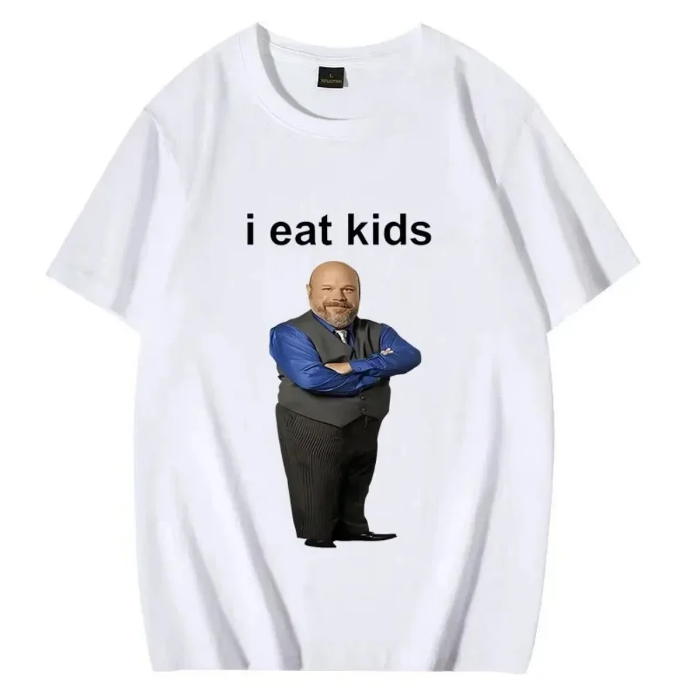 Bertram Eats I Eat Kids Graphics T shirt Men Women short sleeve Casual streetwear 2024 Summer funny Unisex Tee s