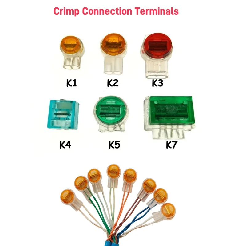 

K1 K2 K3 K4 K5 K7 Connector Wire Splice Connector Wiring Ethernet Telephone Cable Cord Waterproof UY2 Network Cable Terminal