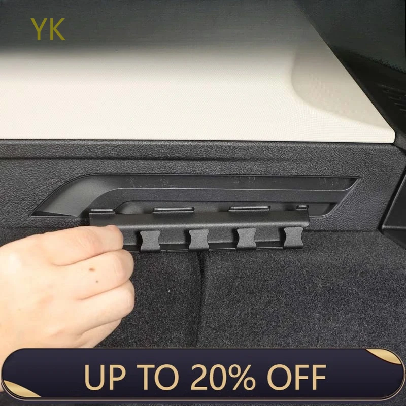 

For BMW X3 G01 2018-2023 Carbon Steel Black Car Trunk Sunshade Slot Hook Trim Interior Car Accessories