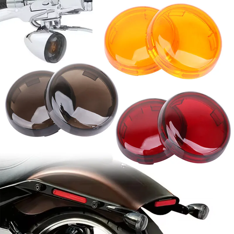 

2/4Pcs Turn Signal Lens Cover for Harley Touring Electra Road King 1986-2022 2021 2020 Red/Yellow/Smoke