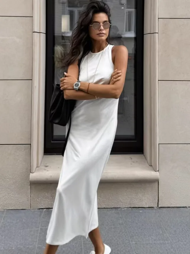 تنورة Faionable بقصة ضيقة مستديرة Ne مثيرة بشق Dr للسيدات صيفية طويلة Dr l تنورة على شكل حرف a Sle No Sve A-Word #2