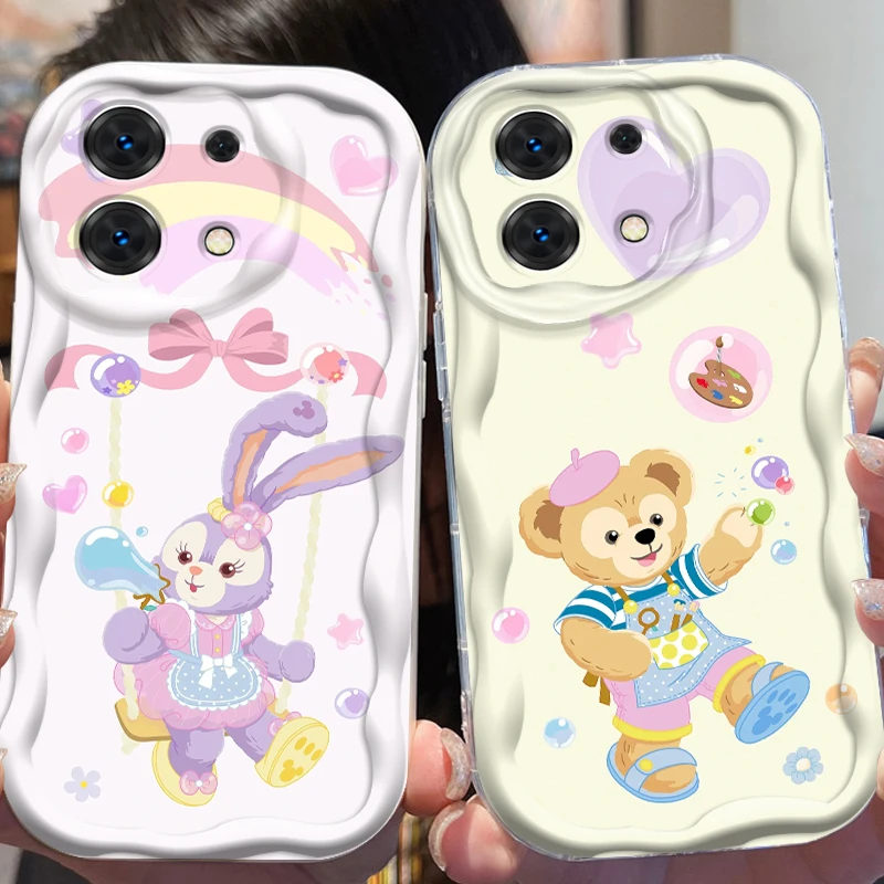 

StellaLou Daffy Cartoon Cute For Xiaomi Redmi Note 13 12 12S 11S 11 10 9 8 10A 9C 9T Pro Plus 5G Wave Oil Back Phone Case