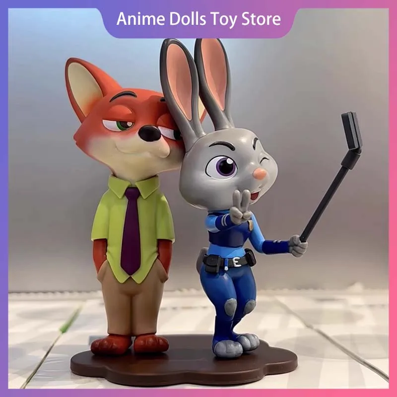 

Подлинная слепая коробка Zootopia Best Duo Series Disney Nick Judy, аниме, мультяшная милая модель, игрушка, декор для стола, коллекция Mystery Box, подарок