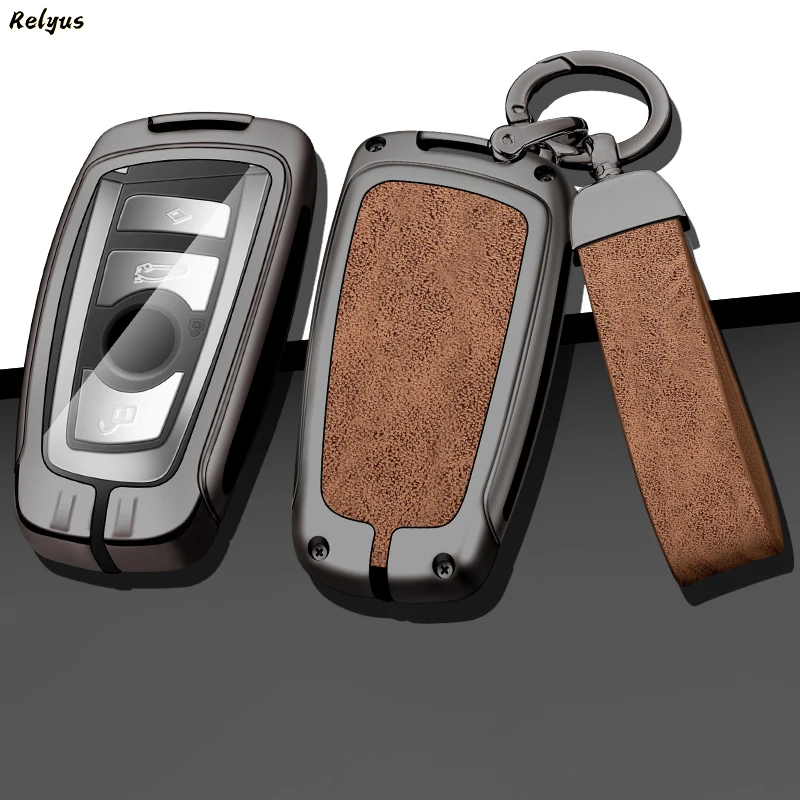 

Alloy Leather Car Key Case Cover Holder Protector Shell for BMW F20 F30 G20 f31 F34 F10 G30 F11 X3 F25 X4 I3 M3 M4 1 3 5 Series