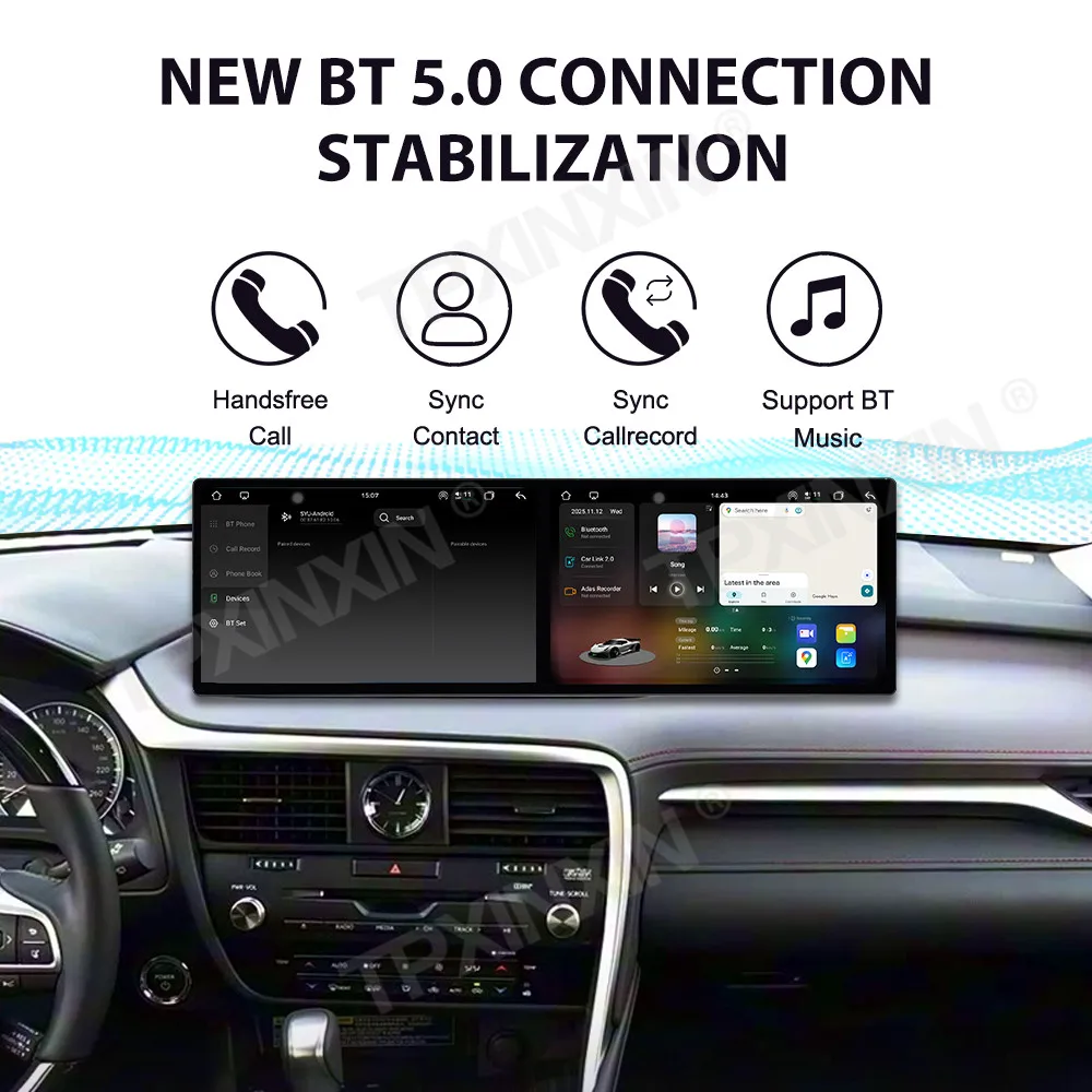 راديو ملحقات السيارة لكزس RX 2016-2019 أندرويد السيارات لتحديد المواقع والملاحة الوسائط المتعددة ستيريو استقبال رئيس وحدة خرائط غير متصلة بالإنترنت