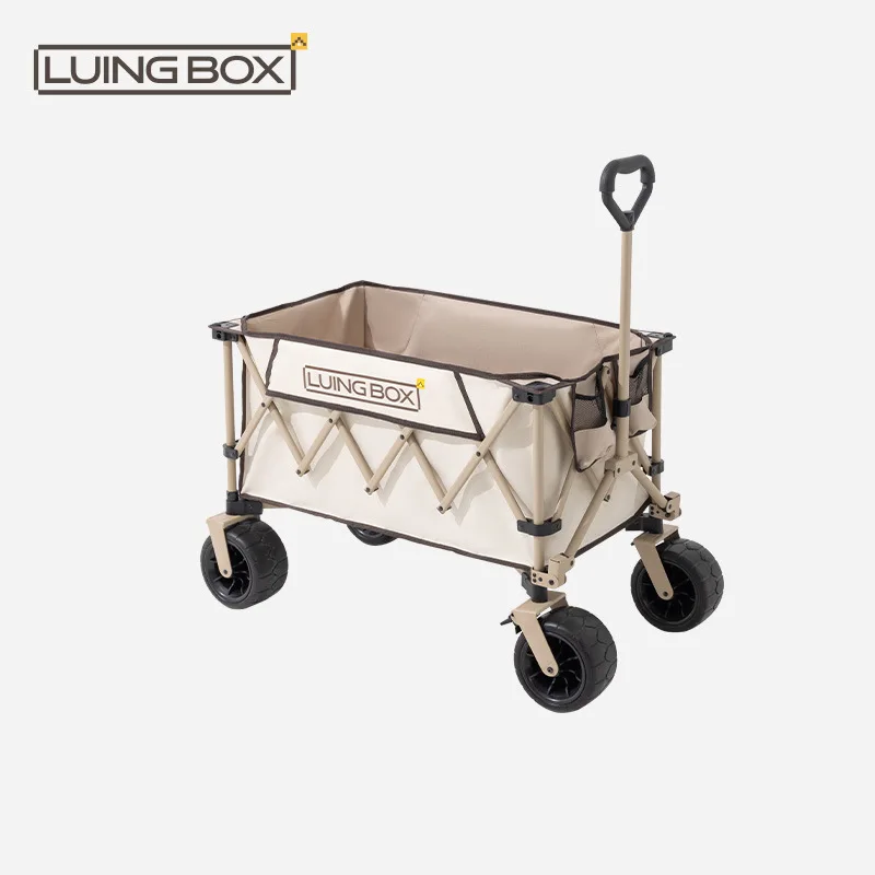 عربة التخييم LUINGBOX 600D أكسفورد قابلة للطي شديدة التحمل مع سعة كبيرة للنزهات الخارجية والمشي لمسافات طويلة والسفر