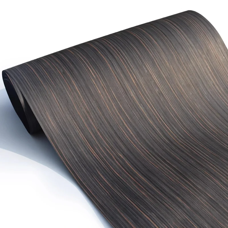 Engineered Ebony Wood Veneer Sheets Display Surface Home Interior Cabinet Door Wardrobe Veneer Panels L:2.5metersX580X0.25mm