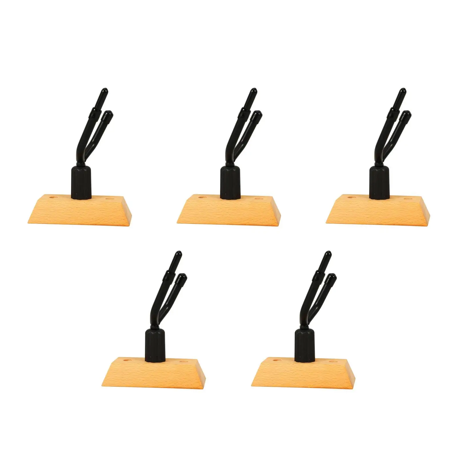

5pcs 5 Sets Violin Accessory Stand Wall Shaped Mount Hook Viola with Closure Ukulele Hardwood Hanger