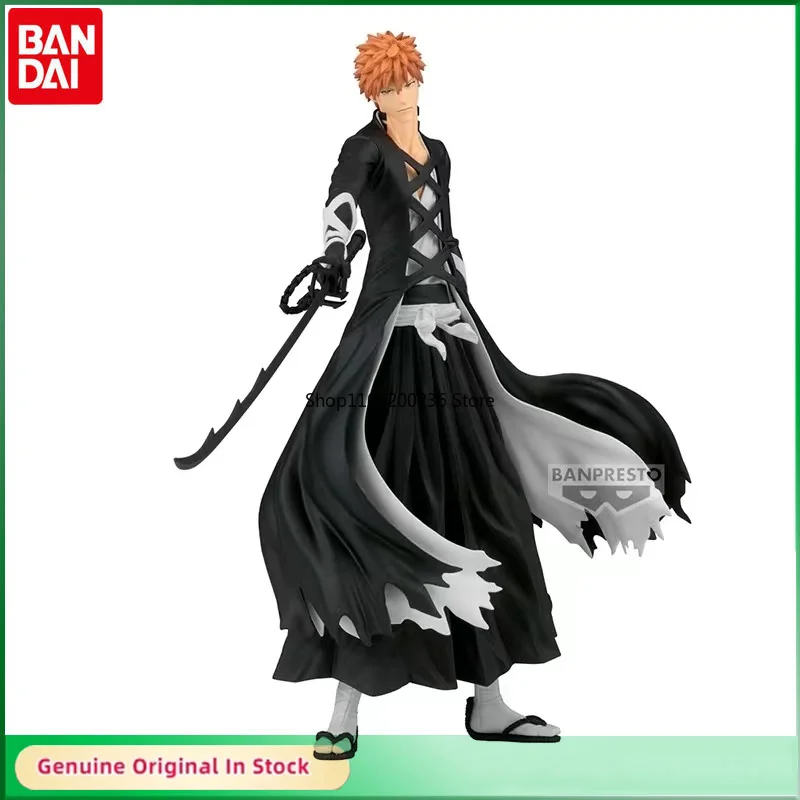

Bandai Original BLEACH AXIMATIC Ichigo Kurosaki Anime Action Figure Model Hobbies Collectible Desktop Ornaments