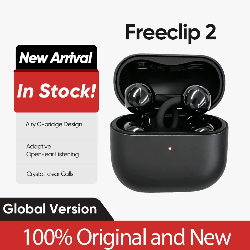 Versión Global HUAWEI Freeclip 2 Auriculares Inalámbricos Bluetooth con Diseño Airy C-bridge, Audífonos con Tecnología Adaptativa de Escucha Abierta