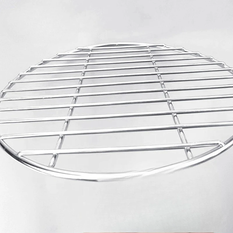

Stainless Steel Thickened Drying Grate Round Meat Press Grill Non-Stick Cooking Grid Roasting Mesh Curtain