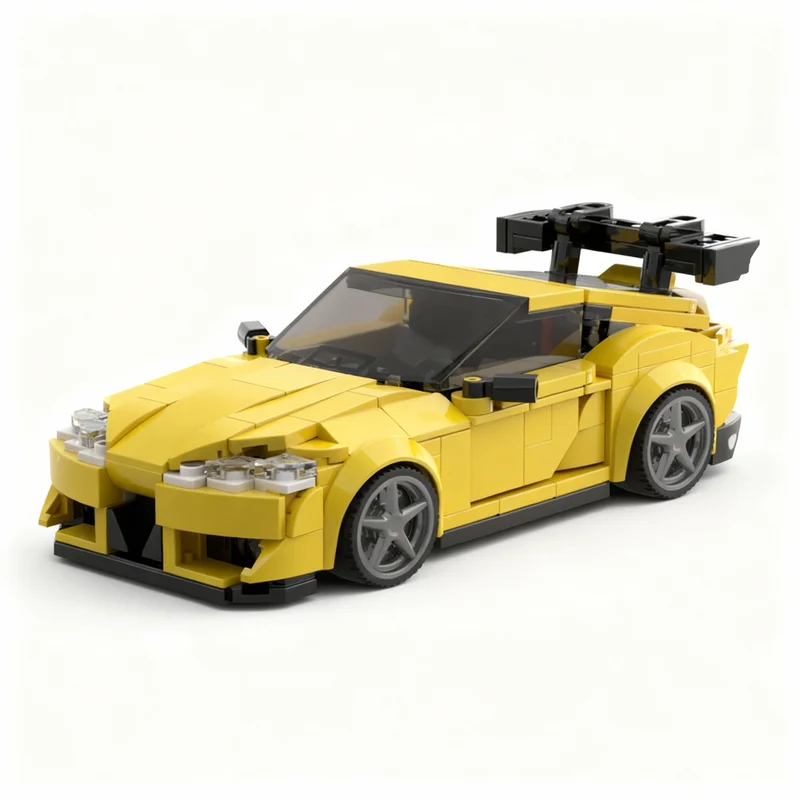 

NEW 360PCS MOC City Champions Super Car Toyota Supra MK5 Model Technology DIY Assembly Building Blocks Display Birthday Gift Set