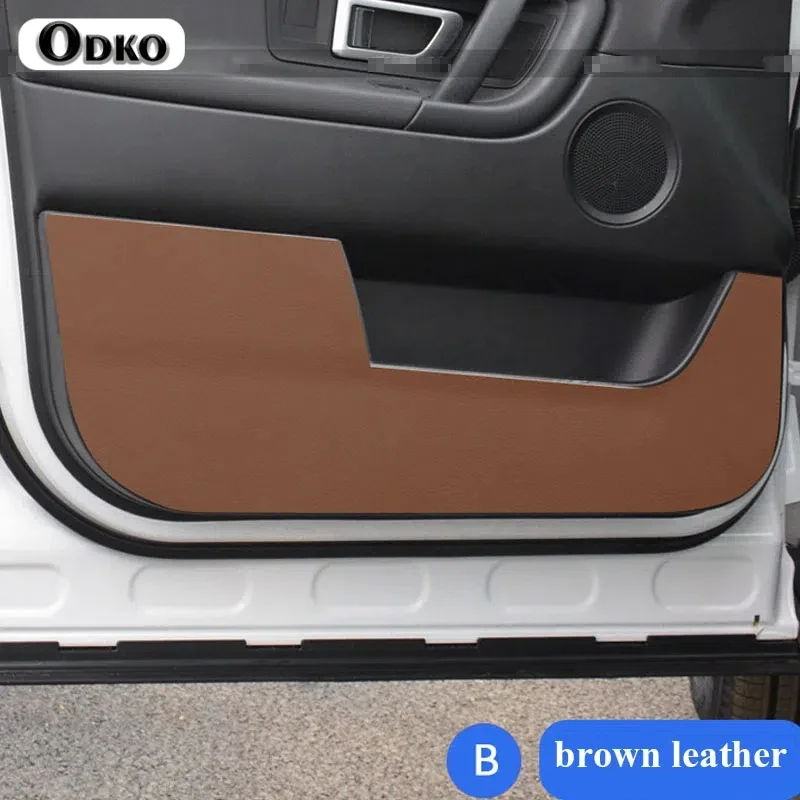 

Кожаная наклейка из углеродного волокна, дверной коврик для Land Rover Discovery 4 5, Range Rover Sport Evoque Executive Velar, аксессуар