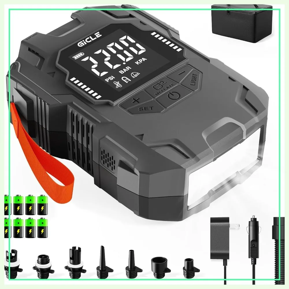 

22PSI Dual Power Rechargeable SUP Pump, Auto-Off Fast Inflate/Deflate for Inflatable Paddle Boards Kayak Boat Tent Camping