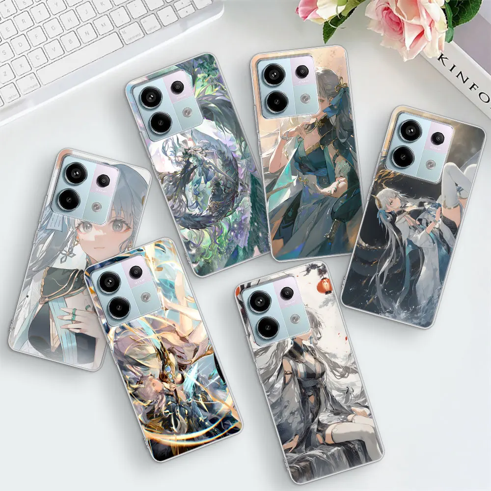 JINHSI Wuthering Waves Case for Xiaomi Redmi 9 10A 12 12C 7 10C 6 8A 9A 9i 9T S2 Y2 10 10X 9C 8 7A 6A TPU Phone Cover Fundas